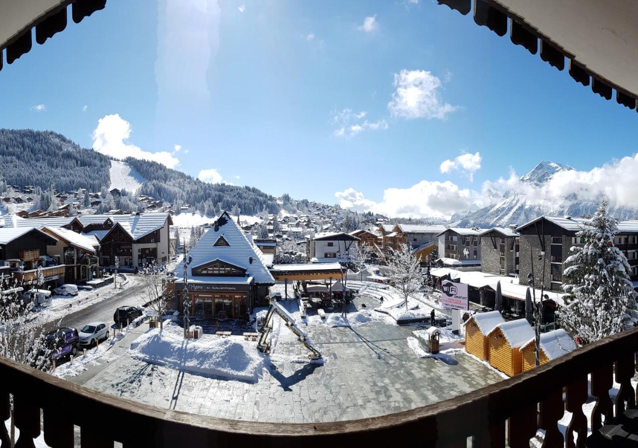 Ferienwohnung Bellevue Centre, Wifi, Mountain View Les Carroz-d'Araches Exterior foto