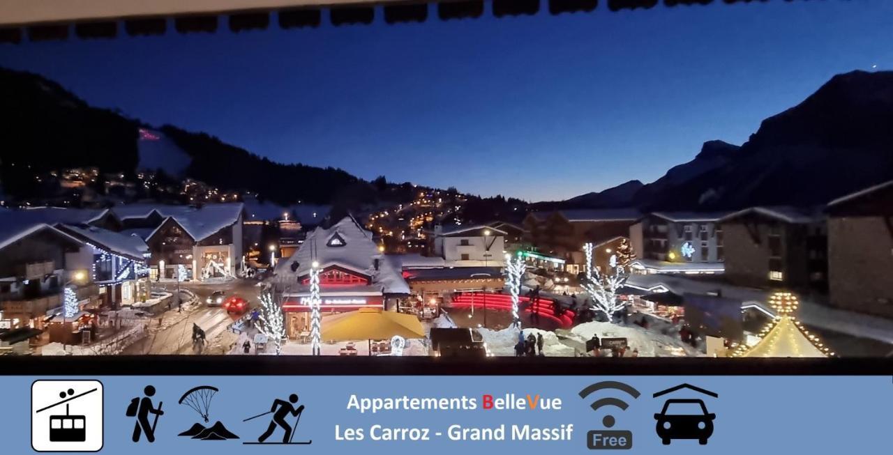 Ferienwohnung Bellevue Centre, Wifi, Mountain View Les Carroz-d'Araches Exterior foto